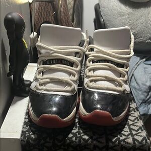 Jordan Black and White Sneakers with Chunky Sole and Retro Design